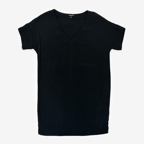 Madewell Novel Shift Dress Small Black Casual Minimalist Elevated Basic Summer - Picture 1 of 4